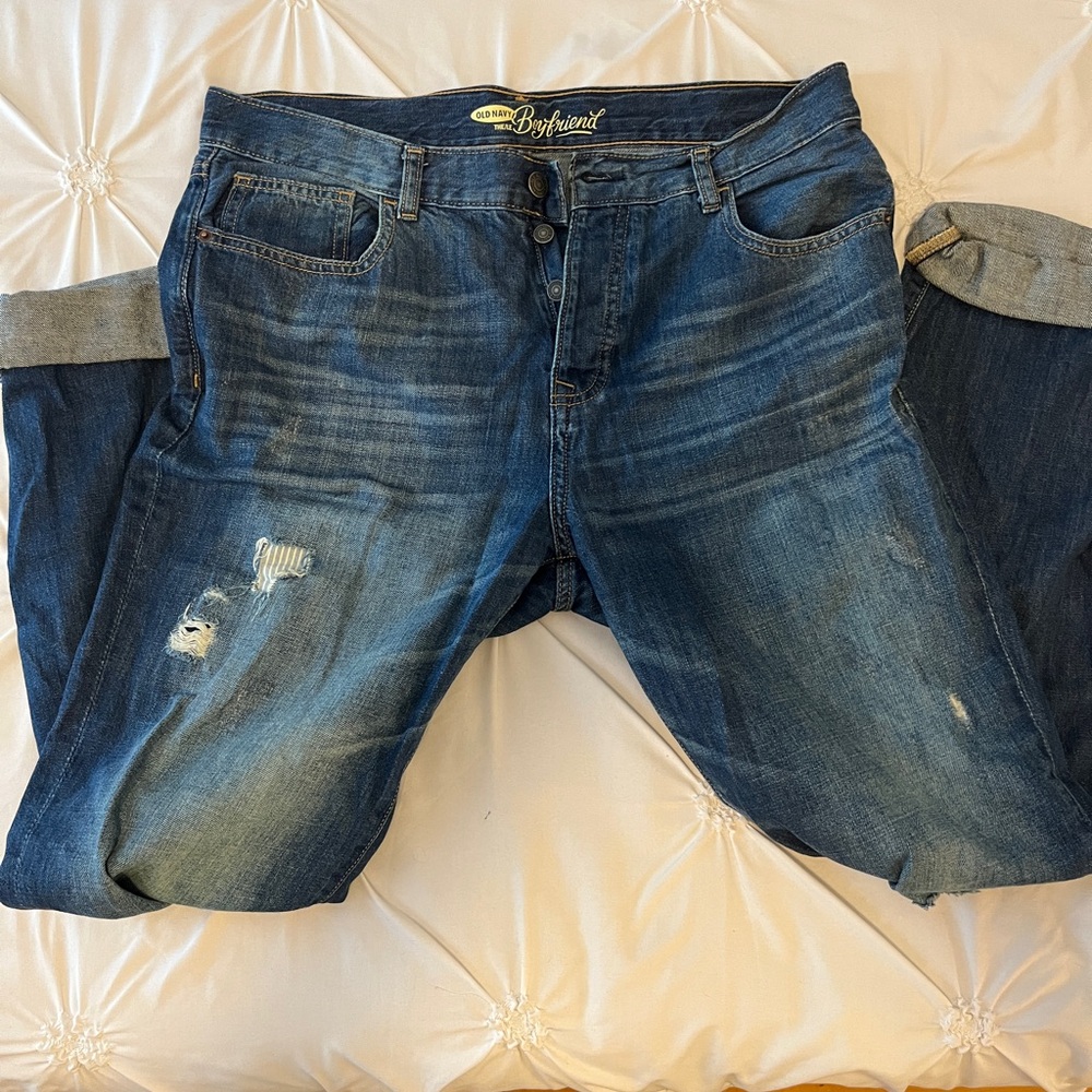 Tall Distressed Boyfriend Jeans